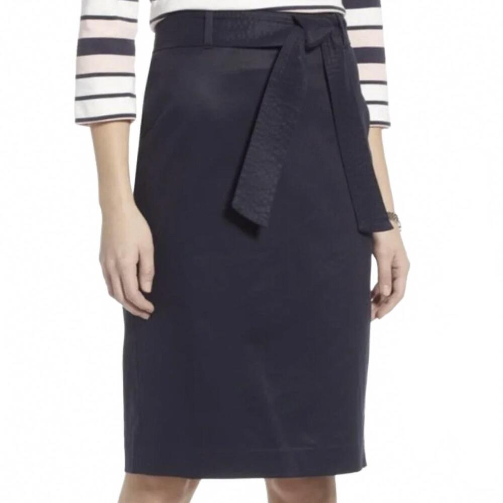 NEW 1901 twill pencil skirt in navy